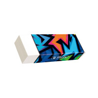 Radierer Neon Art 65x12x21mm Papierschiebehülse - Blisterkarte