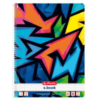 Spiralblockock Neon Art A4-80 Blatt 70g/qm kariert Doppelrand - Lin.28