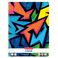 Spiralblockock Neon Art A4-80 Blatt 70g/qm liniert Doppelrand - Lin.27