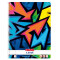 Spiralblockock Neon Art A4-80 Blatt 70g/qm liniert mit Rand