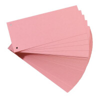 Trennstreifen rosa 100er, Manilakarton, 180 g/qm, 240 x 105 mm, rosa, 100 Stück