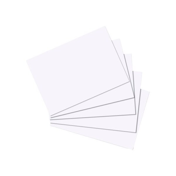 Karteikarten A5, 170 g/qm blanko - weiß