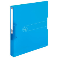 Ringbuch A4 2-Ring PP opak to go 25mm - blau transparent