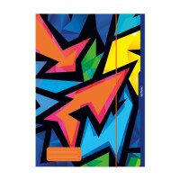 Sammelmappe Neon Art A3 - Hochglanzkarton 380g/qm, 3 Innenklappen
