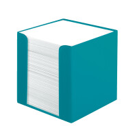 Zettelkasten 9 x 9 cm carib.turquoise - 700 Blatt weiß