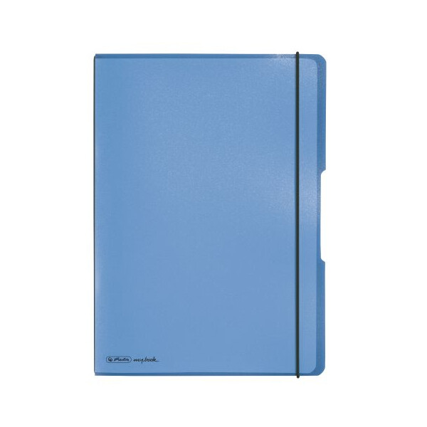 Notizheft flex A4 2x40 Blatt liniert+kariert PP - blau