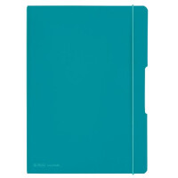 Notizheft flex A4 2x40 Blatt liniert+kariert PP - caribian turquoise