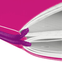 Notizheft flex A4 2x40 Blatt liniert+kariert PP - pink