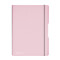 Notizheft flex A4 2x40 Blatt liniert+kariert PP - rosé