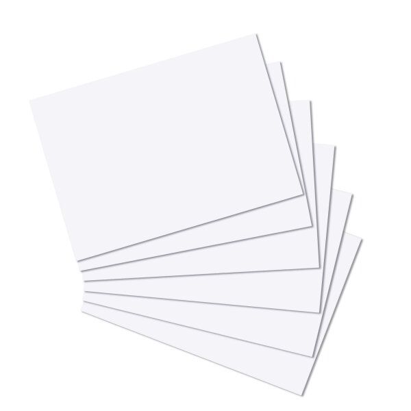 Karteikarten A4, blanko - weiß