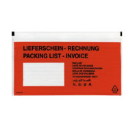 Lieferscheintasche DL, 235x135 mm, Lieferschein - Rechnung, 100 St. in Schachtel