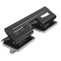 Locher (Büro) Doppel-Locher 1,5mm schwarz metall mit Anschlagschiene
