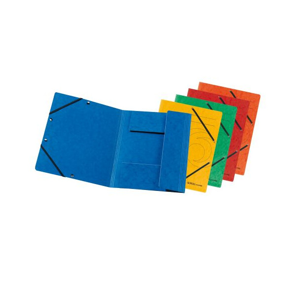 Einschlagmappe A4 Quality-Karton mit Gummizug 10 St. farbig sortiert