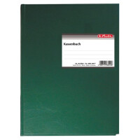 Kassenbuch, Kartoneinband, Folienüberzug, grün, A4, 96 Blatt