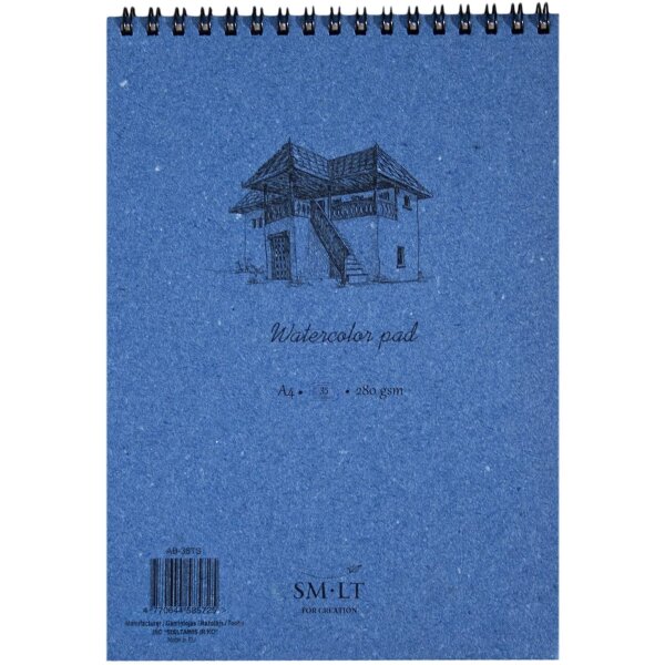 Spiralskizzenblock Authentic Aquarell rau, A4 - 35 Blatt,...