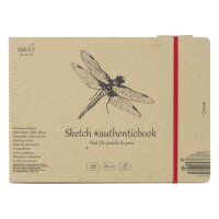 Skizzenheft Authentic 17x24 cm - creme Papier, 36 Blatt,...