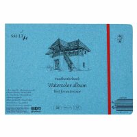 Skizzenheft Authentic 17x24 cm - weißes Aquarell Papier, 12 Blatt, 280 g/qm