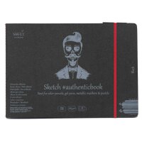 Skizzenheft Authentic 17x24 cm, schwarzes Papier, 18...
