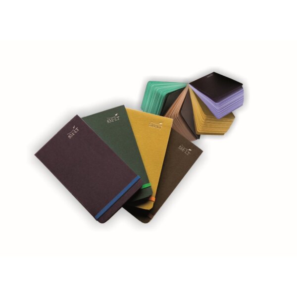 Farbiges Notizheft blanko, 4 Farben sortiert - 148x210cm,...