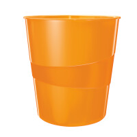 Papierkorb WOW aus Kunststoff 15 Liter - orange-