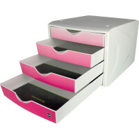 Schubladenbox Chameleon, 4 Schübe, geschlossen - simple pink