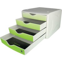 Schubladenbox Chameleon, 4 Schübe, geschlossen - simple green