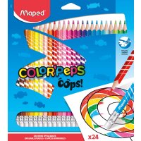 Radierbare Buntstifte COLOURPEPS OOPS x24 - Schachtel