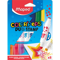 2in1 Filzstifte + Stempel COLORPEPS DUO STAMPS  x8 - Blister