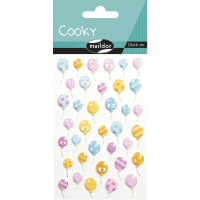 MAILDOR 3D-Sticker Cooky - Luftballons, 1Bg 7,5x12