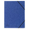 Eckspannmappe A4, ohne Klappen, bedruckt, 355g/qm - blau