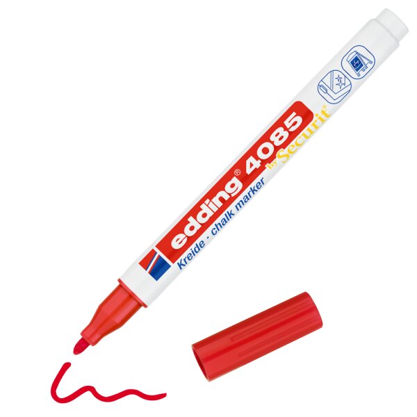 Kreidemarker e-4085 Rundspitze 1-2mm - rot