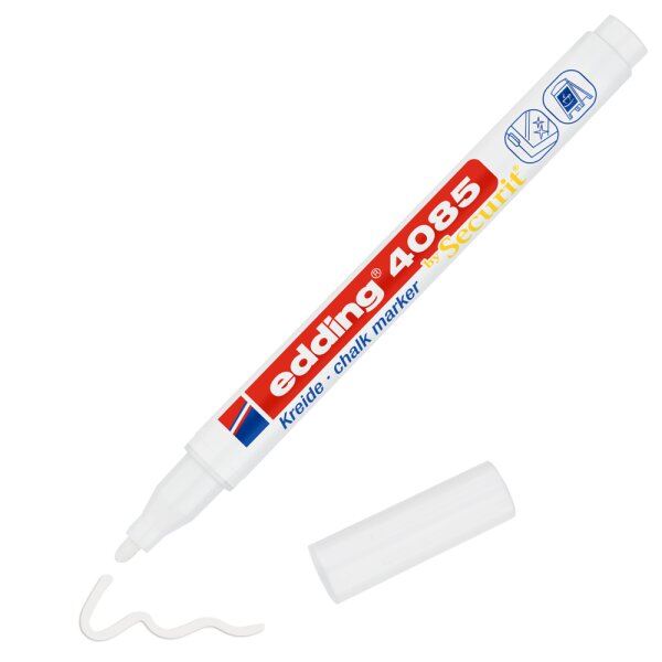 Kreidemarker e-4085 Rundspitze 1-2mm - weiß
