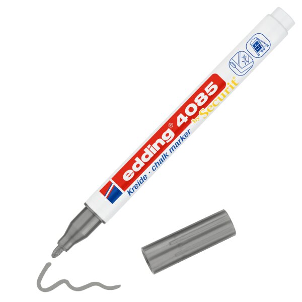 Kreidemarker e-4085 Rundspitze 1-2mm - silber