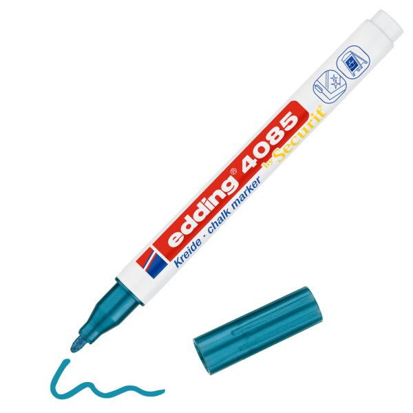 Kreidemarker e-4085 Rundspitze 1-2mm - blau-metallic