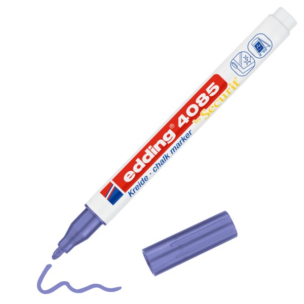 Kreidemarker e-4085 Rundspitze 1-2mm - violett-metall
