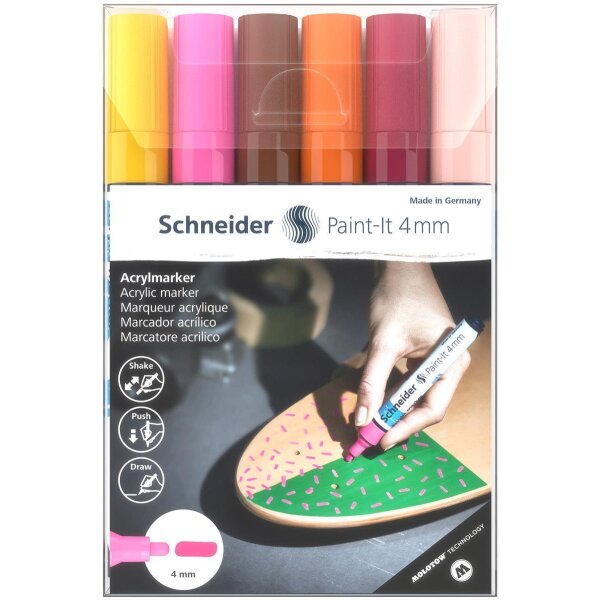Acrylmarker Paint-It 310 Rundspitze 2mm - Set 3...