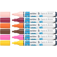 Acrylmarker Paint-It 320 4mm - Set 3 6er Etui, farbig sortiert