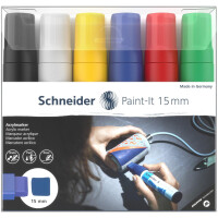 Acrylmarker Paint-It 330 15mm - Set 1 6er Etui, farbig...