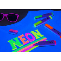 Textilmarker Keilsspitze Neonfarben - 4er Blisterkarte