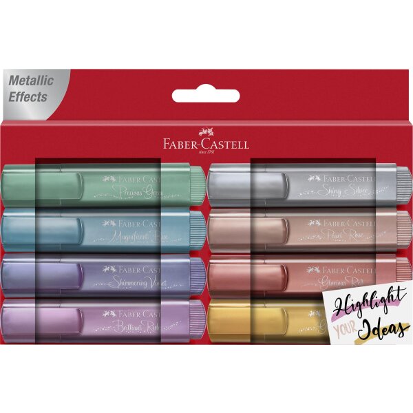 Textmarker TL 46 Metallic - 8er Etui sortiert