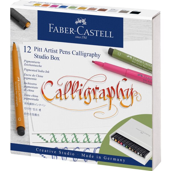 Tuschestift PITT ARTIST PEN Calligraphy 2,5 mm - 12er Atelierbox