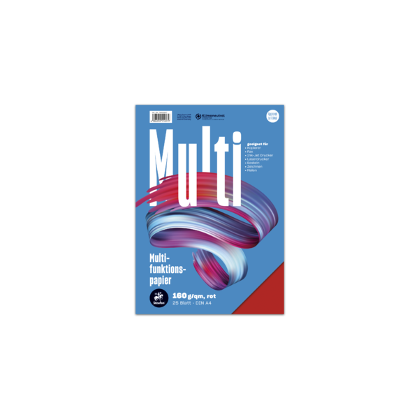 Multifunktionspapier A4-25 Blatt Style 160g/qm - rot