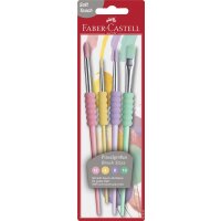Schulpinsel Soft Touch Pastell Synthetik, 4er Set: 4; 8;...