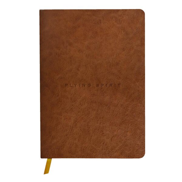 Notizbuch Leder A5, Flying Spirit, 90 Blatt, dotted