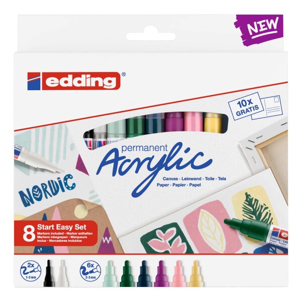 Acrylmarker - 8er Start Easy Set nordic (2x5300 / 6x5000)