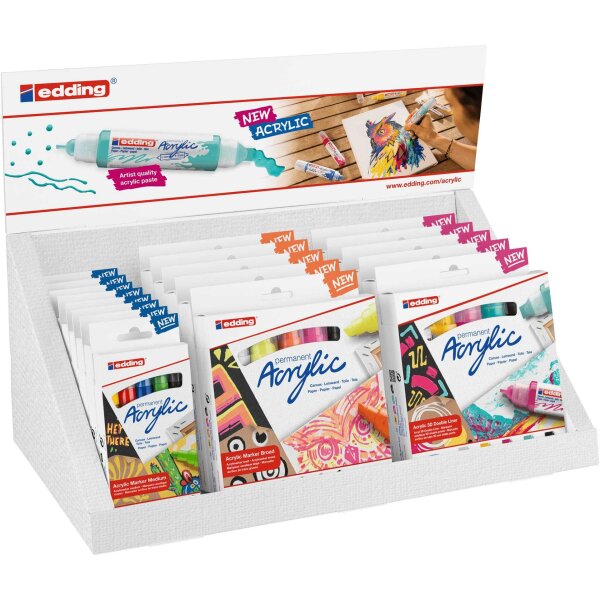 Acrylmarker Sets - 18 er Thekendisplay (je 5x5400/5S,...