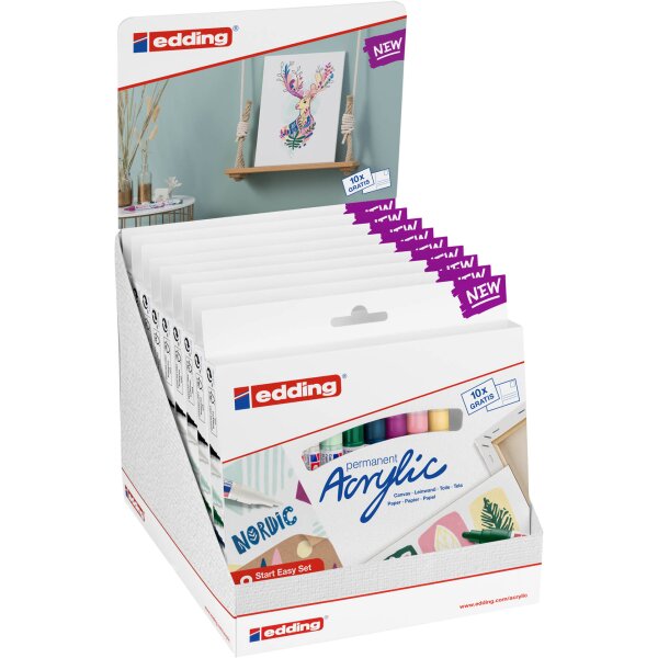 Acrylmarker 9er Display - 8er Start Easy Set nordic...