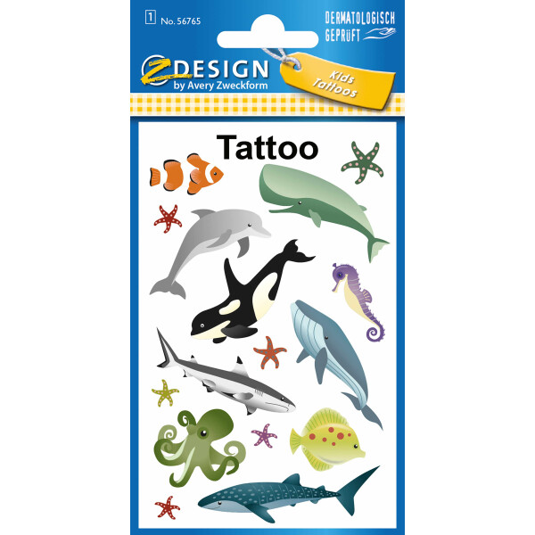 KID Tattoos Meerestiere, Inhalt: 1 Bogen
