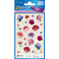 CRE Sticker Blumen Papier gepr., Inhalt: 1 Bogen