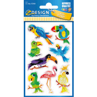 KID Glitter stickers Vögel, Inhalt: 1 Bogen